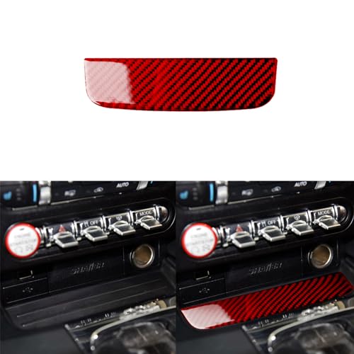 Cubierta Portavasos Central de Fibra de Carbono para Ford Mustang