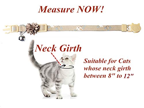 Pack of 3 Cat Flower Collar - Breakaway Small Dog Collars with Bell - Image 4
