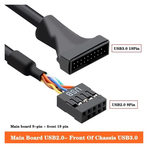 Cable Adaptador Panel Frontal USB3.0 a USB2.0 10 cm miniatura 3