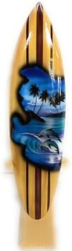 Tikimaster Surfboard w/Stand Dolphins Design 16" - Trophy | #lea04b40