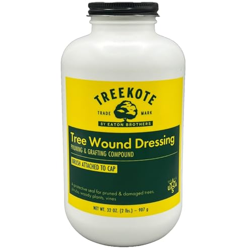 Treekote Wound Dressing Brushtop 32 OZ Brushtop for Trees and Shrubs - Healing Paste and Tree Wound...