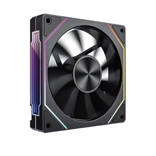Ventilateur PC ARGB 12cm PWM 12V avec pale inversée noire pour boîtier