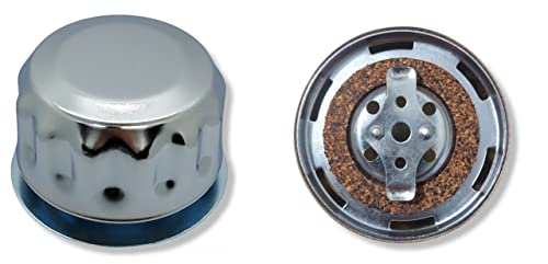 Hydraulic Oil And Fuel Filler Metal Vent Breather Cap For Reservoir Tank Stainless Steel Bayonet Lock With Cork Gasket (Cap Only) #TOP25