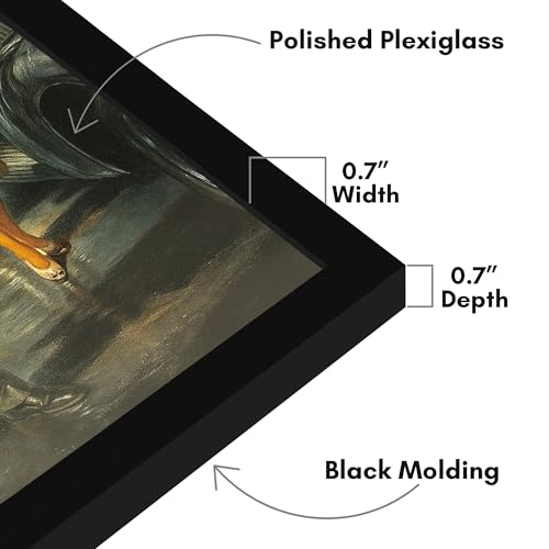 Americanflat 22x34 Poster Frame with Polished Plexiglass - Streamline Collection - Thin Border Picture Frame for Wall Display - Hanging Hardware Included - Black