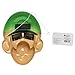 Disguise Men's Nintendo Super Mario Bros.Luigi Adult Mask, Green/White/Brown, One Size