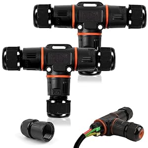 Veuwolm 2 Stück T-Form Kabelverbinder IP68