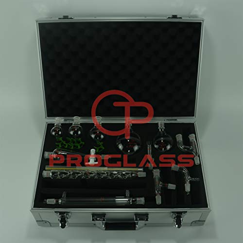 Proglass Primay Organic Chemistry Kit 14/20 Lab Glassware kit with Cabinet Box