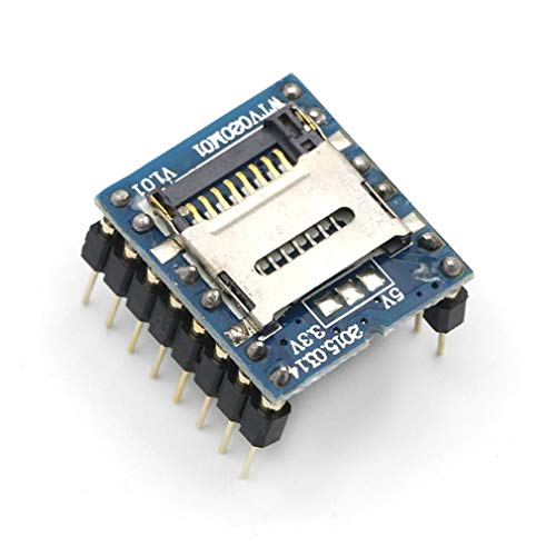 Hailege 2pcs WTV020-SD U Disk Audio Player MP3 Sound Module Voice Module with SD Card Slot UART 232 for, Multicolor - Image 3