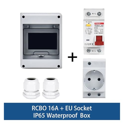Boîtier de distribution électrique étanche IP65 disjoncteur RCBO extérieur