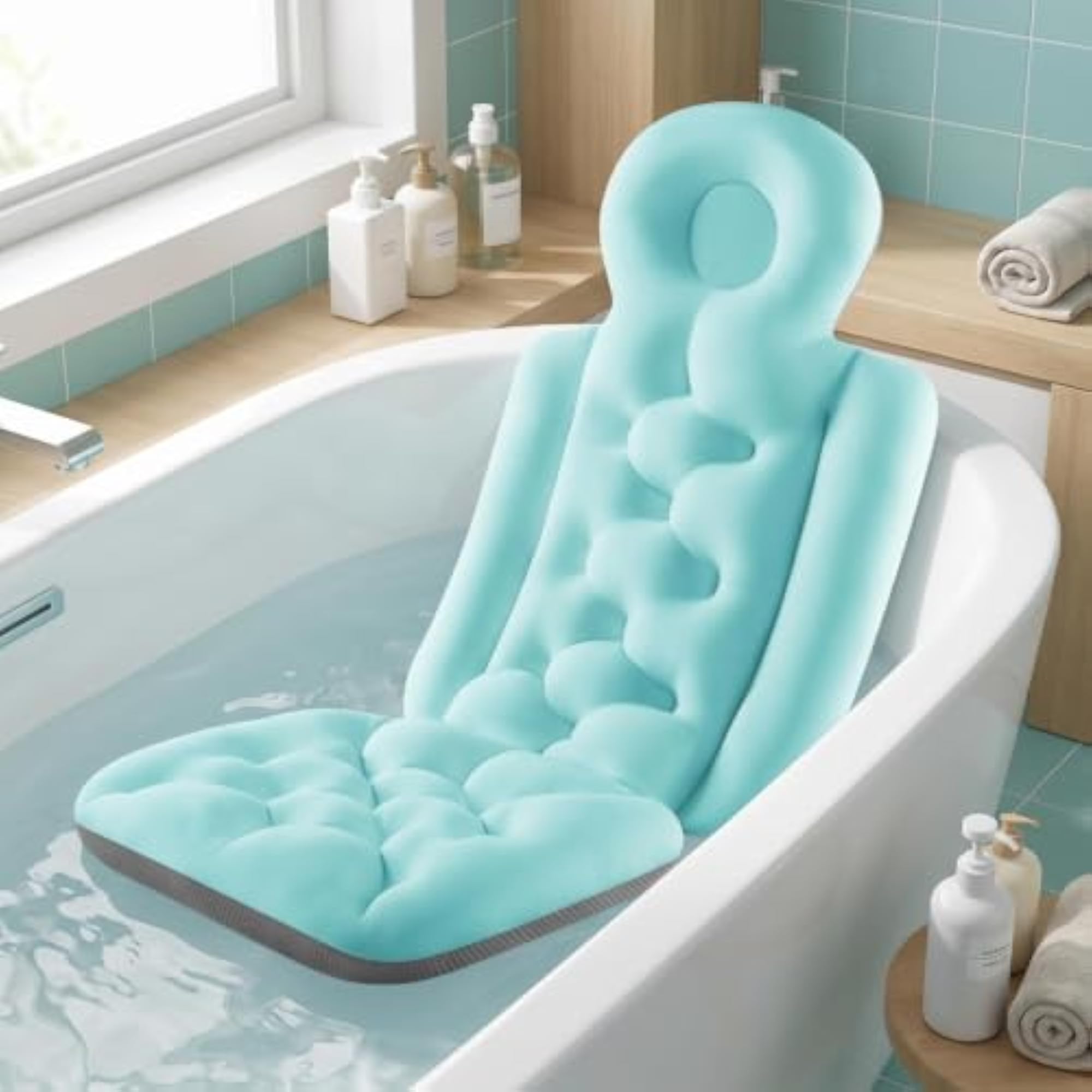 Full Body Bath Pillow, Supportive Bathtub Cushion