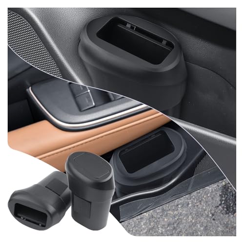 Image of LUWU Car Trash Can Compatible with 2022-2025 Toyota Crown - Interior Accessory with Lid, Portable Mini Dustbin, Leak-Proof Garbage Bin 2PCS