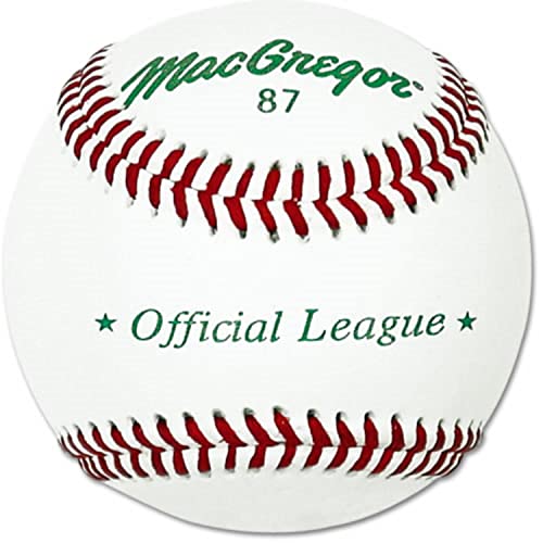 MacGregor 87 Official Split Baseball, Leather (One Dozen) , White Pearl