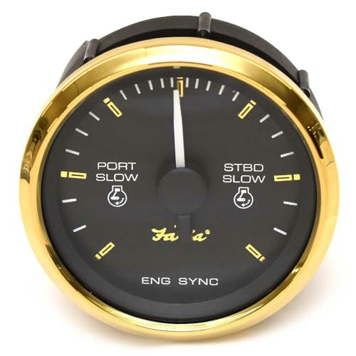 Boat Synchronizer Gauge SY9669B | Regal Gold 3 1/4 Inch Dual Engine