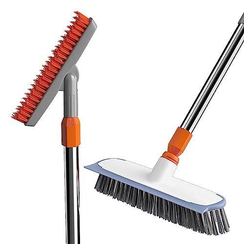 XUCAI 2 Pack Floor Scrub Brush Attachment with 1 Set Never-Bend Handle - Wide Scrub Brush & Grout Scrubber Combo for Kitchen,Bathroom,Patio,Deck,Garage Pool Cleaning XUCAI 2 Pack Floor Scrub Brush Attachment with 1 Set Never-Bend Handle - Wide Scrub Brush & Grout Scrubber Combo for Kitchen,Bathroom,Patio,Deck,Garage Pool Cleaning