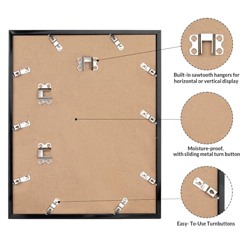 Image of LaVie Home 20x25 Picture Frame for Wall Display, 20x25 Black Picture Frame with HD Plexiglas, 20 x 25 Poster Frame 1 Pack, Display Frame for Vertical or Horizontal, Classic Collection