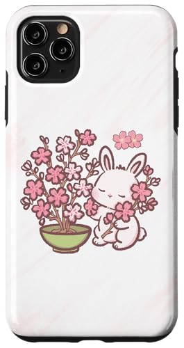 Easter Bunny Pink Sakura Flower Cute Japanese Cherry Blossom �X�}�z�P�[�X iPhone 11 Pro Max �p