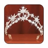 CAKURE Star Moon Crown Silver Bride Rhinestone Wedding Tiaras Halloween Fesitval Costume Hair Accessories for Women