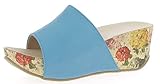  Andrea Conti Damen 1545707 Keil-Pantoletten, Größe:40 EU, Farbe:türkis