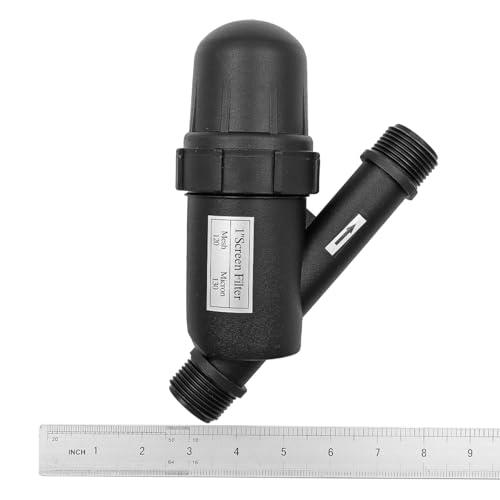 POFET Wassersparender Y-förmiger Maschenfilter aus Kunststoff für die landwirtschaftliche Bewässerung, 1 Zoll Maschenfilter, Bewässerungsfilter, Gartensiebfilter