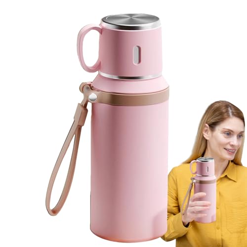 Taza Térmica Acero Inoxidable | Botella de Agua Aislada para Viaje - Botella Portátil para Deportes, Taza de Acero Inoxidable con Gran Capacidad para Clases y Gimnasio
