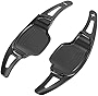 X AUTOHAUX Pair Aluminum Alloy Black Steering Wheel Shift Paddle Shifter Extension Cover for Cadillac XT5 CT6 for Buick Regal Lacrosse for Chevrolet Camaro