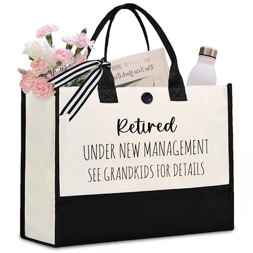 Afterprints Retirement Gift for Woman, Retired Tote Bag, Retirement Gifts for Women 2025, Funny Retirement Canva Bag, Retirement Gifts for Coworker, Nurse, Grandma, Friend, Teacher