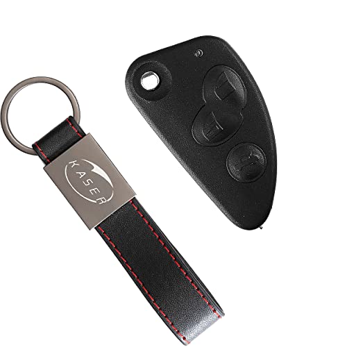 Coque Clé pour Alfa Romeo - Cover Télécommande 3 Boutons pour Alfa Romeo GT 147 159 156 166 avec Porte-Clés KASER