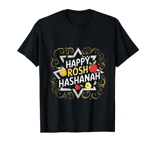 Happy Rosh Hashanah Festive Jewish Celebration Rosh Hashana T-Shi...