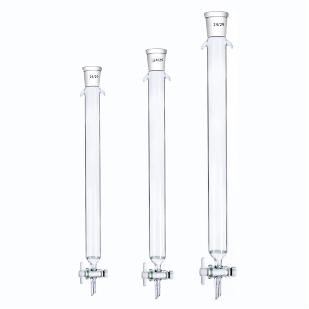 Sprzęt laboratoryjny i wyposażenie 1 sztuka laboratorium 24# szkło Sand Core kolumna ze standardowym ustnikiem i TPFE 16 22 30 40 x 200 300 400 mm (30 x 400 mm - caliber24)
