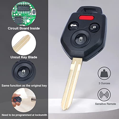 Clé Subaru perdue ou usée ? Télécommande 4 boutons G Chip CWTWB1U811 de secours - 5
