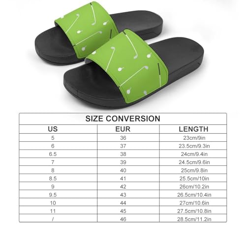 Cartoon Golf Ball And Stick PVC Slippers Sandals for Women Men Open Toe Soft Cushioned Non-Slip Sandal for Indoor Outdoor2