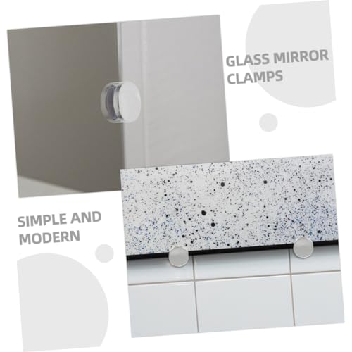 BESTOYARD 8 Unidades Clipe De Espelho Suportes De Espelho Clipes De Espelho Para Montagem Na Parede