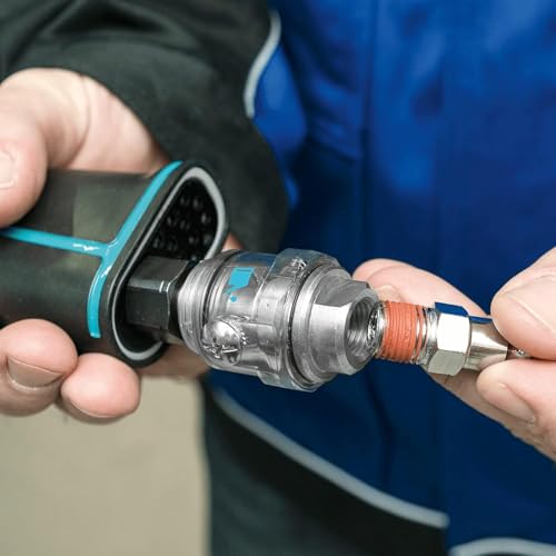 HAZET mini oiler 9070N-1 - 28 ml inhoud, navulbaar, kan direct op het gereedschap worden bevestigd, bijzonder licht - om de levensduur van pneumatisch gereedschap te verlengen'. - Afbeelding 5