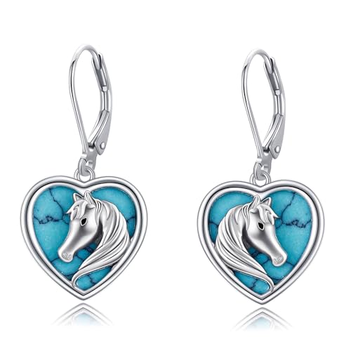 Horse Earrings 925 Sterling Silver Horse Dangle Earrings Jewelry Gifts for Women