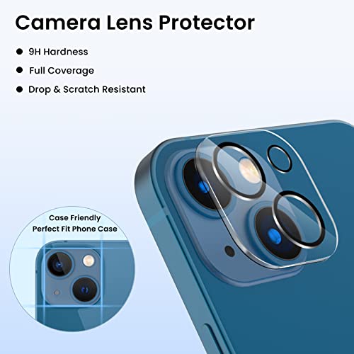 ORNARTO 2 Pezzi Vetro Temperato iPhone 13 6,1