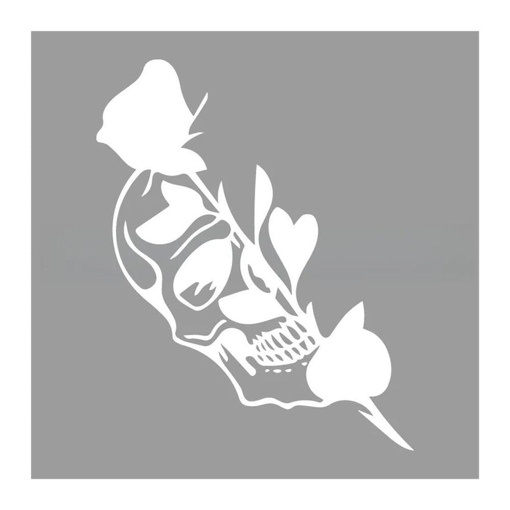 Car Decals Half Skull Rose Stickers Y for Car Trucks Motorcycles Laptops