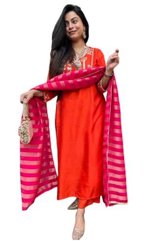 Ensemble pantalon dupatta pour femme en viscose pour vos soirées et fêtes indiennes