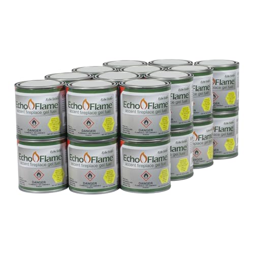 Echo Valley EchoFlame Gel-Fuel for Indoor/Outdoor Fireplaces (Pack of24)