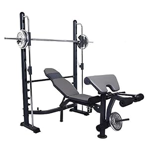 Multifunctionele Gewichthefbanken Olympische Halterbank Met Preacher Curl Been Developer Black (Color : Black, Size : 138x121x177cm)
