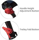 Newfly 3-Wheel Golf Trolley Ultra-Lightweight Folding Size， With Foot Brake-Easy to Open & Close Golf push cart，With Umbrella Holder and Storage Bag (Black) - Image 7