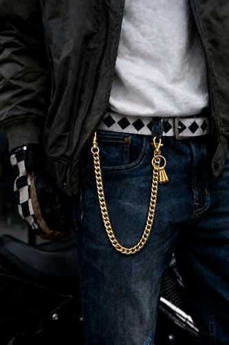 Image of Pants Chain - Wallet Chains for Men Women, Punk Gothic Belt Chain Jean Chain with Lobster Clasps,Metal Chain for Jeans, Wallet, Purse, Bag