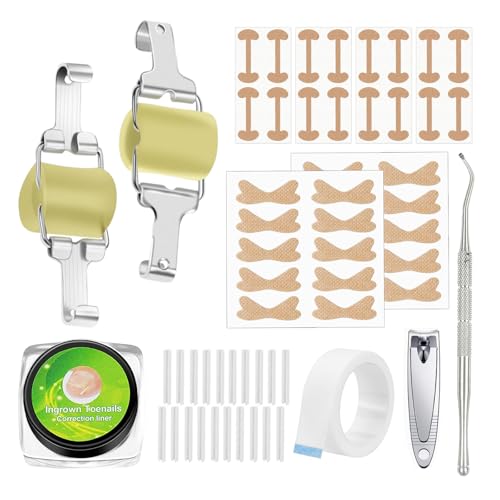 31 Pièces Kit Ongles Incarnésen,Correcteur D’Ongle Incarné,Professionnel Kit Ongle Incarné Pieds,Facile À Utiliser,Assure Une Traction Durable,Soulage Rapidement La Douleur