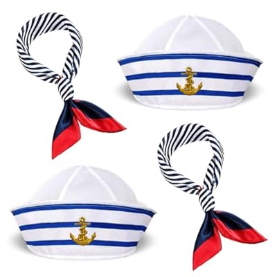 TaleMoon - Disfraz de Marina, Gorra y Bufanda Cuadrada Azul de Marino, Accesorio de Disfraz para Halloween, Carnaval, Cosplay, Enterrement para Mujeres y Hombres | Ya disponible en tu tienda friki favorita! En mundofriki.es!
