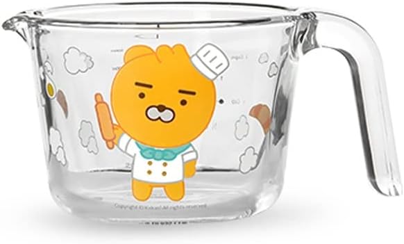 Glass Measuring Cup With Scale Milk Cup High Temperature Resistant Household Kitchen Baking Beaten Egg Cup Measuring Water Cup Cups (Color : Yellow, Size : 500ML) (Yellow 500ML)