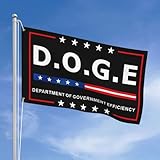 DOGE Flag D.O.G.E. Department of Government Efficiency 3x5FT Flags Tapestry with 2 Brass Grommets for Indoor Outdoor Yard House Garden Decor Vibrant Colors Durable Polyester