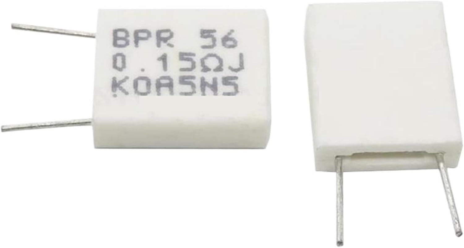 10PCS BPR56 5W 0.001 0.1 0.15 0.22 0.25 0.33 0.5 Ohm Non-Inductive Ceramic Cement Resistor 0.1R 0.15R 0.22R 0.25R 0.33R 0.5R(0.25 ohm)
