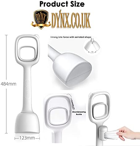 DYNX Beautifuly Designed Dog Pooper Scooper Pet Waste Clean Long Handle Luxary Durable, White, 484mm x 123mm x 100mm - Image 3