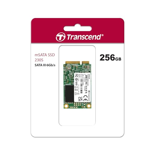 Image of Transcend 256GB mSATA Internal SSD - mSATA SSD 230S Solid State Drive - with DDR3 DRAM Cache, Read /Write - up to 550 /400 MB /s - TS256GMSA230S