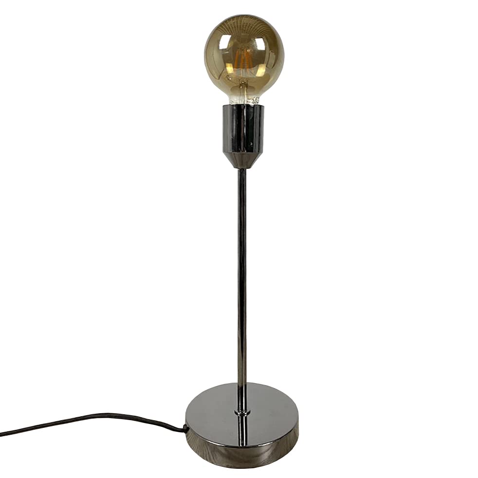 Meubletmoi Lampe à Poser en métal brossé chromé - DAIR