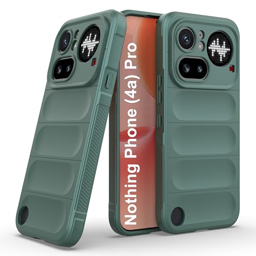 Image of Zapcase Back Case Cover for Nothing Phone (4a) Pro | Compatible for Nothing Phone (4a) Pro Back Cover | Liquid Silicon Magic Case with Camera Protection | Dark Green